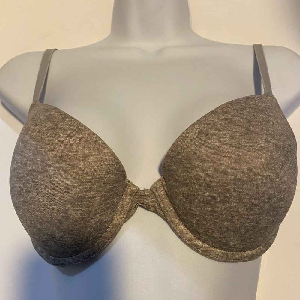 PINK Victoria's Secret 3 Bras Burgundy & Black Plaid,White w Black Star & Gray - Picture 7 of 16